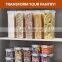 Pantry airtight containers set cereal rice Airtight press food container Kitchen 24pcs clear storage box set