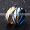 Fashion Gold Wave Pattern Wedding Infinity Ring Titanium Steel Couple Rings Men and Women Engagement Jewelry Gifts