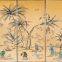 Hand painted silk wallpaper