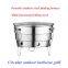 Portable stainless steel picnic folding circular outdoor barbecue grill
