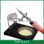 Solder Soldering Iron Metallic Metal Stand Holder & Heavy Duty Black Base (Silver color Holder)