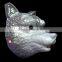 Silver dog head animal party mask