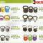 Kettlebell type neoprene dipping color kettlebell