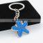 Latest Promotional Children Gifts Painting Sea Star Keychain Custom Metal Key Ring