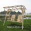 two seat wooden patio swing with canopy