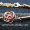 Wholesale Jewelry Women Fashion Cute Flower Crystal Party Chain Link Bracelets Bangles