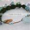 HL014 Fashion women tiara flower garland crown headband wholesale wedding garland crown