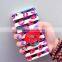2016 red lip design blue light ring stand case for iphone 6 6s 4.7