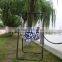 Leisure foldable single seat hanging garden swing chair with stand