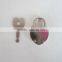 Factory supply heart shaped metal padlock for diary books with high quality