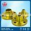 China manufactured good quality golden color 2 inch class 150# S.O.R.F ASTM A105 flange