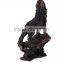 Deqogo Copper Wolf Howing to the Moon Statue by Deqogo Decoration