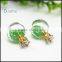 fashion jewelry zircon stud earring beads crown earings