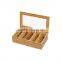 Factory supplier wooden tea set packaging storage box with dividers