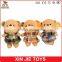 5inch animal soft keychain plush bear keychain teddy bear type stuffed keychain
