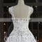 Real Sample Cap Sleeve Appliqued Lace Beaded Crystal Ball Gown Wedding Dresses