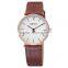 Genuine leather strap 3atm water resistant unisex classic watch