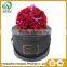 Black hot logo stamping custom cylindrical flower paper canister packaging round canister                        
                                                Quality Choice