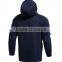 Wholesale high quality organic cotton zipper pullover fleece hoodie
