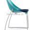 Immaculate Blue Plastic Chairs with Chrome Metal Legs Solid Steel Frame