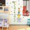 Vines, cute animals Kids height measuring Wall Stickers Boy Girl Growth Chart