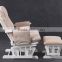 2016 TF05T Cream Cushion Recliner Glider Chair with Ottoman