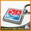 Best selling custom photo logo printed epoxy metal keychain keyring