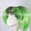 Crazy wigs for party Green and black wigs N217