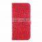Luxury Crocodile Leather Flip Case For Apple IPhone 6s 4.7inch Phone Cover Cases With Stand Function