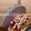 Hand crank carousel music box with light