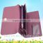 Elegant metal ostrich leather wallets for women with magnet design