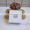 Custom jewellery box for wedding ring with beaded name plate of O