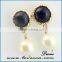 Elegant fancy beautiful luxery imitation red ruby gemstone earring jewelry
