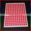 Custom self adhesive round fluorescent sticker paper with colorful