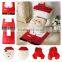 xmas decorations New Design for 2016 Christmas Decorations Happy Santa Toilet Seat Cover & Rug Bathroom Set Reindeer