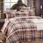 Hot sale cotton mercerized bed sheet , quilt , bedding sets, reactive printed checker design