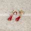 Stainless steel women drop crystal necklace set earrings set