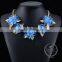 high quality crystal flower chunky statement necklace tin alloy fashion women pendant necklace 6390074