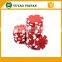 oem game chips six dices pattern colorful plastic poker chips