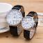 (sl)promotional electric classic leather band Ultra-thin dial quartz couple watches