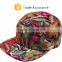 Blank Flower Fabric 5 Panel Hat Custom 100% Cotton Hat Wholesale