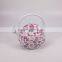 Pink Decal Printing Flower Enamel Tea Kettle Whistling