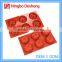 Flower Shape 6 Cans Food-Grade Flower Silicone Candle Molds