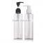 Best Selling 200ml Plastic Lotion Bottle Transparent with Black Pump, Plastic Bottle for Cosmetic Packaging Bottles