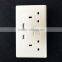 Double USB charging wall socket with switch 3 pin wall socket with usb