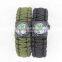 Outdoor survival 7-cores braided paracord With Lighter Whistle and Compass