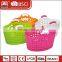 2015 twin color large capacity plastic PP/PE seagrass basket