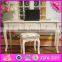 2016 wholesale antique bedroom solid wooden children vanity set W08G188