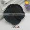 Decorative beautiful bead center black gennuine leather shoe flower for ladies shoes