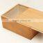 Custom luxury high quality and clear window with sliding lid wooden tea box